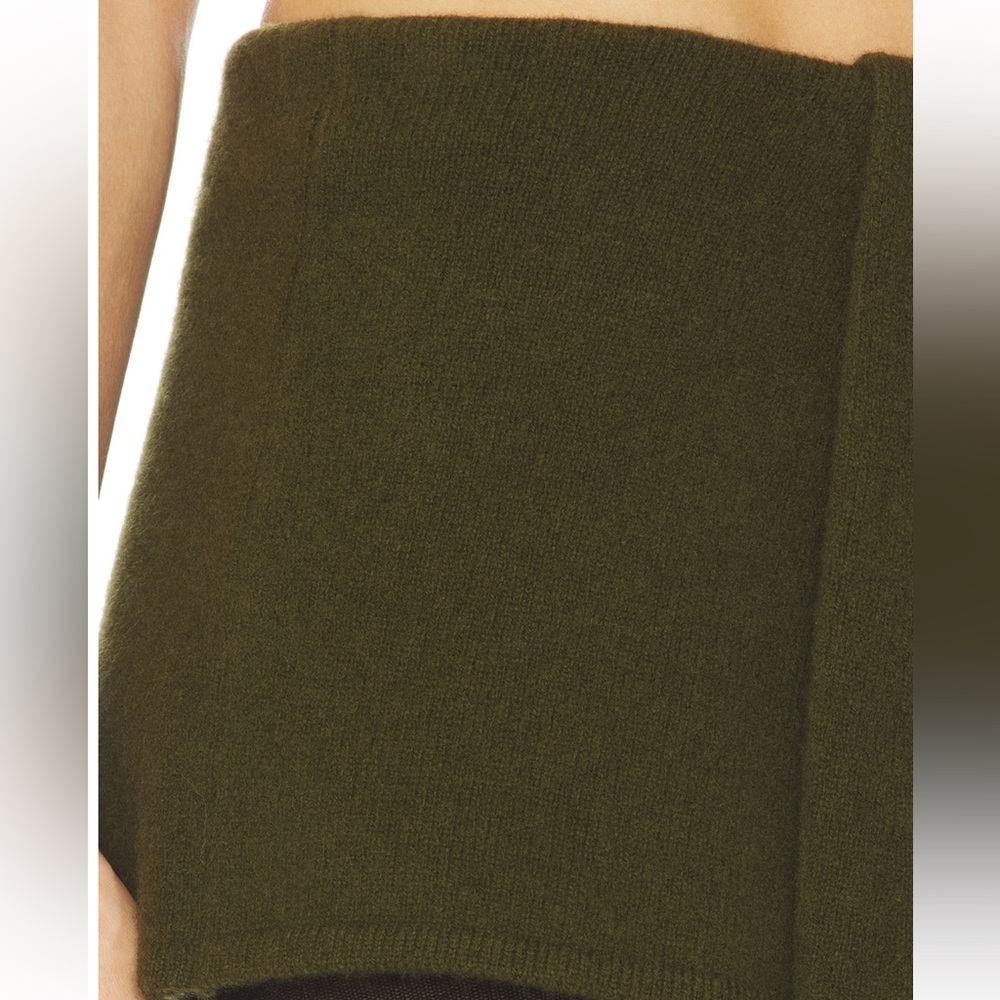 HELSA Josefine Knit Oversized Bomber & Josefine Knit Skirt in Olive - Picture 9 of 13